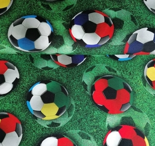 DIGITAL ÚPLET farebné lopty na zelenom trávniku 100cm - KUSOVKA